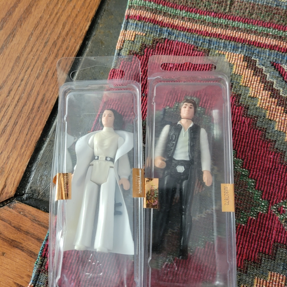 Vintage Star Wars action figures - Princess Leia and Han Solo